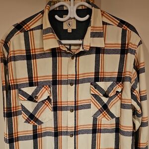 Men's P.G Field Heritage Casual Flannel Plaid Button Down Shirt